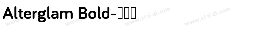 Alterglam Bold字体转换